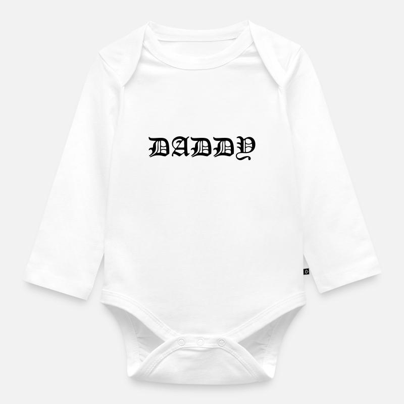 Papa - Body Bébé bio manches longues - blanc