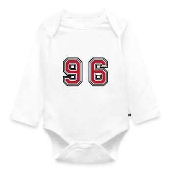 96 Symbole numérique - Body Bébé bio manches longues - blanc - Devant