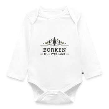 Borken - Münsterland - Baby Bio-Langarm-Body - Weiß - Vorne