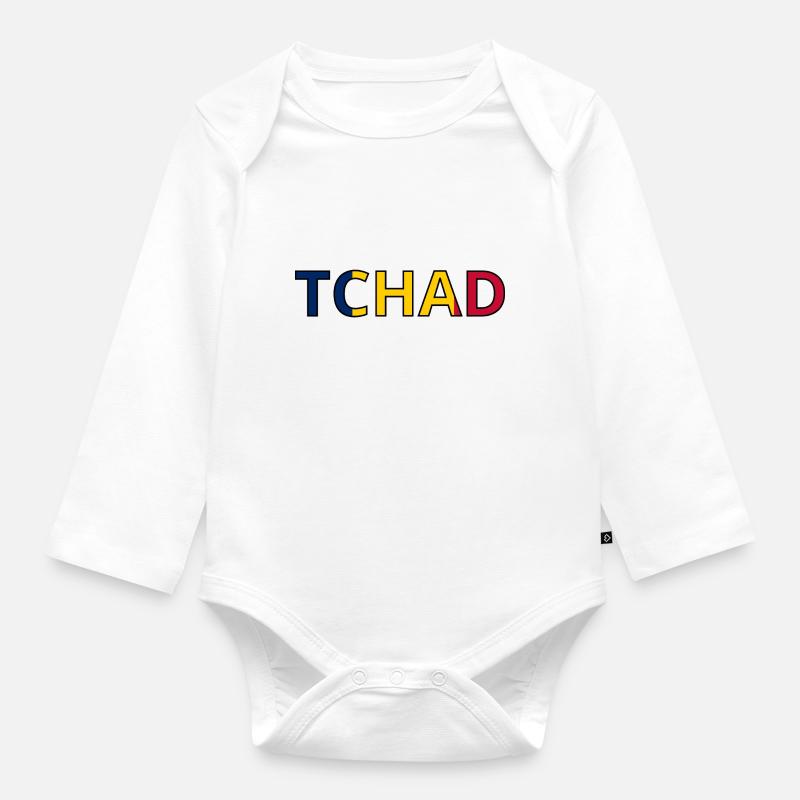 Drapeau Tchad - Body Bébé bio manches longues - blanc