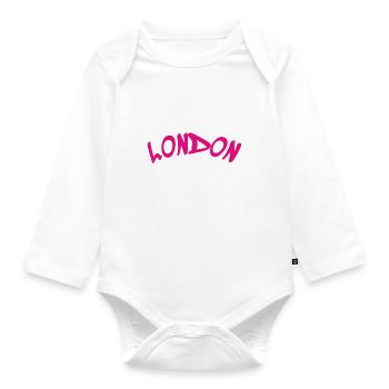 London - Great Britain - England - Organic Longsleeve Baby Bodysuit - white - Front