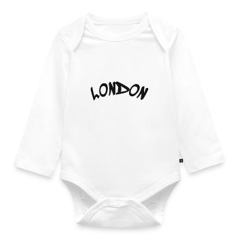 London - Great Britain - England - Organic Longsleeve Baby Bodysuit - white - Front