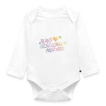 Junggesellinnenabschied Jga Herz Bunt - Baby Bio-Langarm-Body - Weiß - Vorne