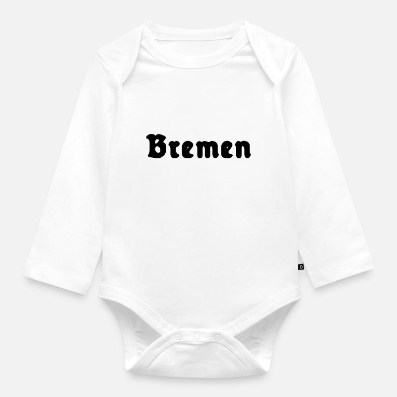 Bremen - Baby Bio-Langarm-Body - Weiß