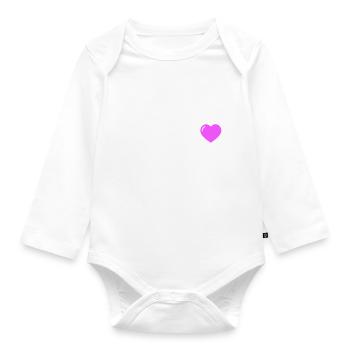 Elite Herz - Baby Bio-Langarm-Body - Weiß - Vorne