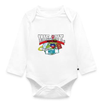 Nous voyageons en Haïti en famille - Body Bébé bio manches longues - blanc - Devant