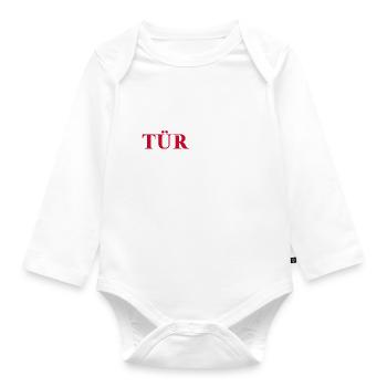 Türkiye Türkei Geschenkidee türkische Flagge Fahne - Baby Bio-Langarm-Body - Weiß - Vorne
