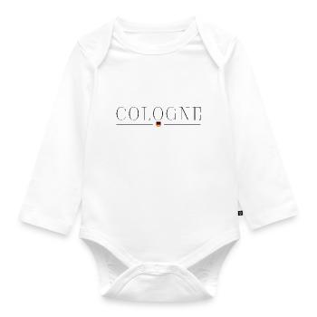 Köln, Deutschland Eleganz T-Shirt - Baby Bio-Langarm-Body - Weiß - Vorne