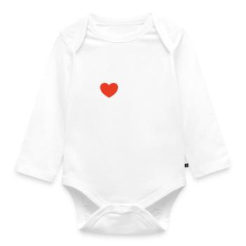 I love My Sparky Elektriker Herz Shirt - Baby Bio-Langarm-Body - Weiß - Vorne