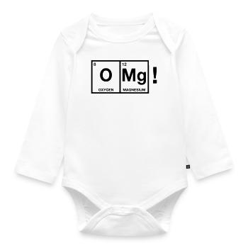 OMG periodic system - Baby Bio-Langarm-Body - Weiß - Vorne