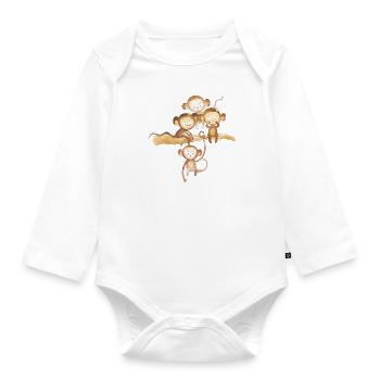ape that gape - Organic Longsleeve Baby Bodysuit - white - Front