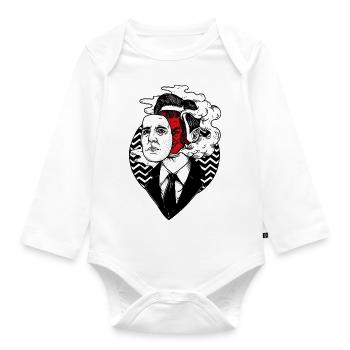 Agent Cooper - Baby Bio-Langarm-Body - Weiß - Vorne