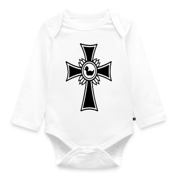 Orden Eiserne Ente / iron duck medal (1c) - Organic Longsleeve Baby Bodysuit - white - Front