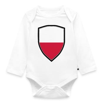 Drapeau de la Pologne - Body Bébé bio manches longues - blanc - Devant