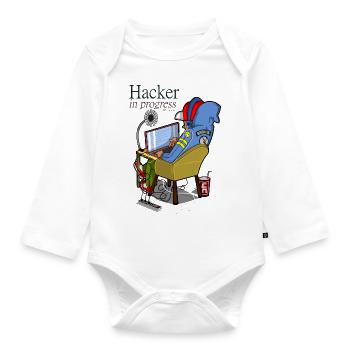 Hacker - Body Bébé bio manches longues - blanc - Devant