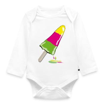 Glace sur la tige - Body Bébé bio manches longues - blanc - Devant