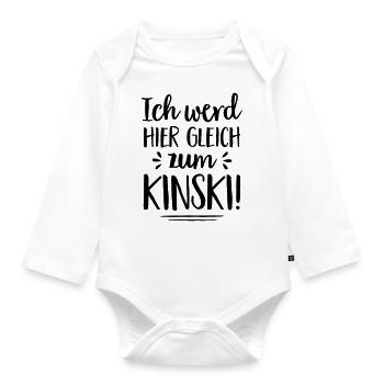 ICH WERD HIER GLEICH ZUM KINSKI! BY SUBGIRL - Baby Bio-Langarm-Body - Weiß - Vorne
