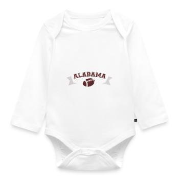 Just a Baller from Alabama Football Player - Organic Longsleeve Baby Bodysuit - white - Front