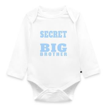 Ich werde ein großer Bruder - Baby Bio-Langarm-Body - Weiß - Vorne