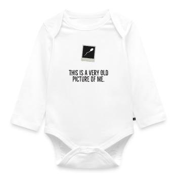 This is a very old picture of me Sperme Fun Shirt - Body Bébé bio manches longues - blanc - Devant