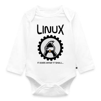 Linux fait ce qu'il doit - Body Bébé bio manches longues - blanc - Devant