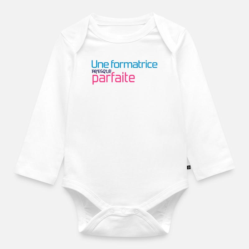 Formateur / Formatrice / Formation / Education - Body Bébé bio manches longues - blanc