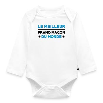 Franc-Maçonnerie / Franc Maçonnerie / Franc Maçon - Body Bébé bio manches longues - blanc - Devant