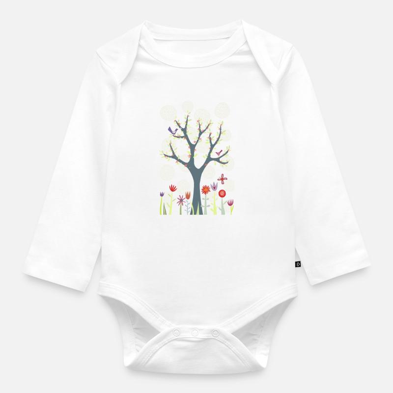 Der Garten - Baby Bio-Langarm-Body - Weiß