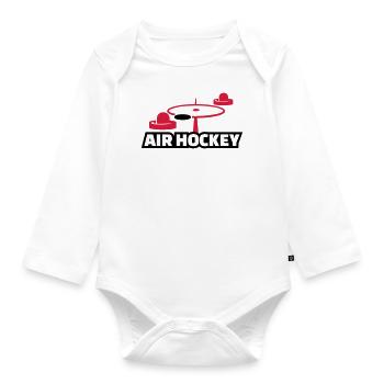 Air hockey - Organic Longsleeve Baby Bodysuit - white - Front