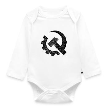 Working class - Organic Longsleeve Baby Bodysuit - white - Front