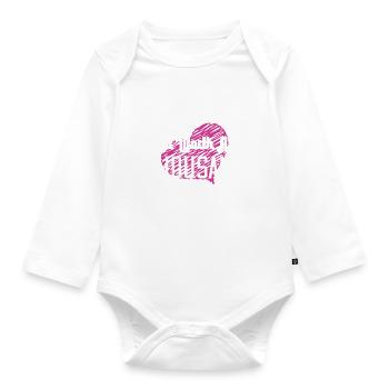 A sister is worth a thousand friends - Organic Longsleeve Baby Bodysuit - white - Front