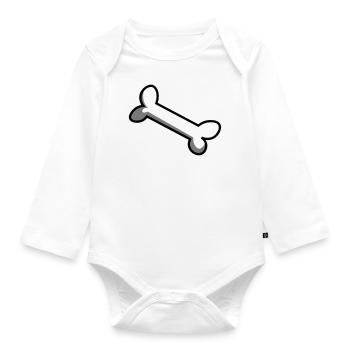 Bone / dog bone / bone / os / gift idea - Organic Longsleeve Baby Bodysuit - white - Front