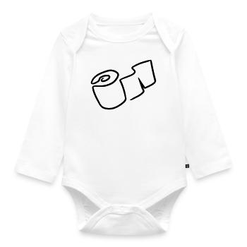 Papier toilette papier toilette rouleau toilet paper - Body Bébé bio manches longues - blanc - Devant