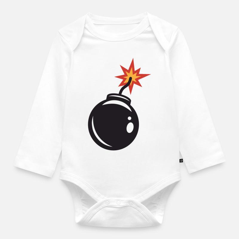 BOOM - Body Bébé bio manches longues - blanc