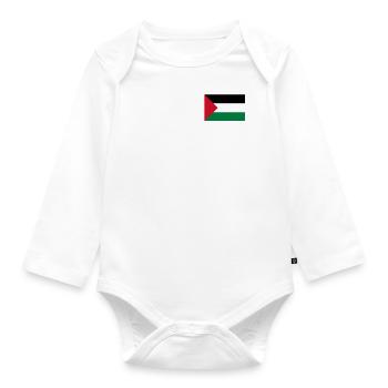 Free gaza - Body Bébé bio manches longues - blanc - Devant