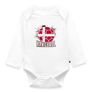 Denmark Handball - Organic Longsleeve Baby Bodysuit - white - Front