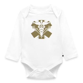 Medic icône médecin médecin infirmière - Body Bébé bio manches longues - blanc - Devant