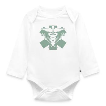 Médecin Symbole Médecin Médecin Infirmière - Body Bébé bio manches longues - blanc - Devant