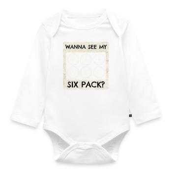 Pilote d’avion Fly Sixpack Cockpit I Cadeau - Body Bébé bio manches longues - blanc - Devant
