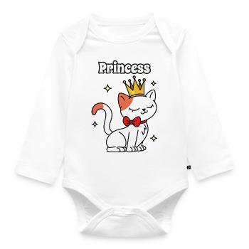 Princess - Baby Bio-Langarm-Body - Weiß - Vorne