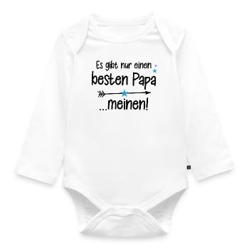 Es gibt nur einen besten Papa - Meinen! - Baby Bio-Langarm-Body - Weiß - Vorne