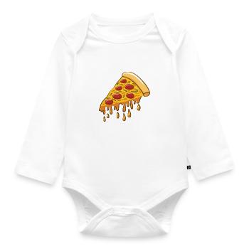 Sei Nett Zu Mir Ich Mache Deine Pizza Pizzabäcker - Baby Bio-Langarm-Body - Weiß - Vorne
