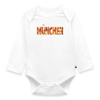 Munich - Organic Longsleeve Baby Bodysuit - white - Front