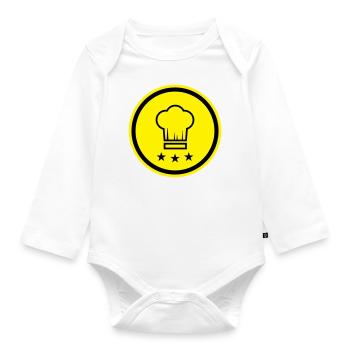 Chef's Hat Chef - Organic Longsleeve Baby Bodysuit - white - Front