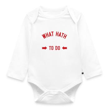What hath night to do with sleep - Organic Longsleeve Baby Bodysuit - white - Front