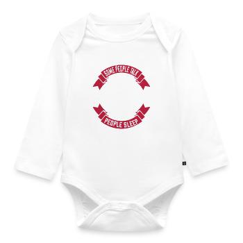 Some people talk in their sleep. Lecturers talk - Organic Longsleeve Baby Bodysuit - white - Front