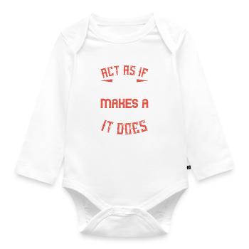 Agissez comme si ce que vous faites faisait une différence. C’est le cas - Body Bébé bio manches longues - blanc - Devant