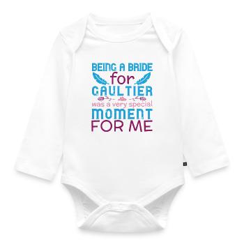Être une mariée pour Gaultier était très spécial - Body Bébé bio manches longues - blanc - Devant
