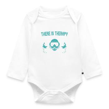 For the rich, there is therapy. For the rest of - Organic Longsleeve Baby Bodysuit - white - Front