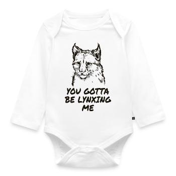 Lynx - Organic Longsleeve Baby Bodysuit - white - Front